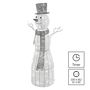 LED Christmas snowman, rattan, 124 cm, indoor, cool white, timer, EMOS DCFC01 8592920093894