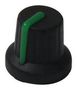 SOFT TOUCH KNOB, BLACK/GREEN, 16MM MP72604S