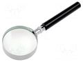 Hand magnifier; Mag: x2.5,6dpt; Lens: Ø50mm GOLDTOOL LUP-102