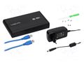 Hard discs housing: 3,5"; USB 3.0; aluminium; black LOGILINK UA0107
