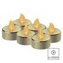 LED decoration – 6x tealight, gold, 6x CR2032, indoor, vintage, EMOS DCCV13 8592920093764