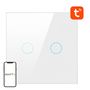 Smart Light Switch ZigBee Avatto LZTS02-EU-W2 2 Way No Neutral TUYA (white), Avatto LZTS02-EU-W2
