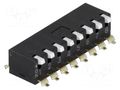 Switch: DIP-SWITCH; Poles number: 8; ON-OFF; 0.025A/24VDC; Pos: 2 DIPTRONICS EPM-08-V