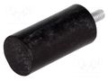 Vibroisolation foot; Ø: 15mm; H: 30mm; Shore hardness: 70±5; 193N ELESA+GANTER DVA4-15-30-M4-70