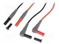 Test leads; Inom: 10A; Len: 1m; red and black; Insulation: silicone AXIOMET AX-TLS-005A