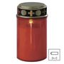LED grave candle, red, 2x C, outdoor and indoor, warm white, sensor, EMOS DCCV20 8592920098318