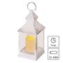LED decoration – antique lantern, white, flashing, 3x AAA, indoor, vintage, timer, EMOS DCLV01 8592920093771