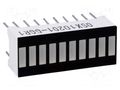 Display: LED; bargraph; green (7x) / red (3x); 25.5x10.2x7.9mm OPTOSUPPLY OSX10201-GGR1