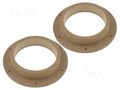 Spacer ring; MDF; 165mm; VW,Škoda; impregnated,varnished; 2pcs. 4CARMEDIA MDF-D.22