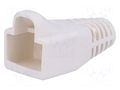 RJ45 plug boot; 6mm; white MH CONNECTORS MHRJ45SRB-W