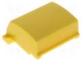 Button; rectangular; yellow; plastic MEC MEC1B04