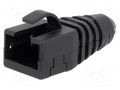 RJ45 plug boot; black MH CONNECTORS MHRJ45SRB-RET-BK
