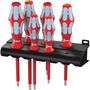 3165 i/6 Screwdriver set, stainless and rack, 1 x PZ 1x80; 1 x PZ 2x100; 1 x 0.5x3.0x80; 1 x 0.6x3.5x100; 1 x 0.8x4.0x100; 1 x 1.0x5.5x125, Wera 05022745001