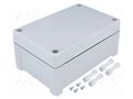 Enclosure: multipurpose; X: 122mm; Y: 187mm; Z: 90mm; TEMPO; ABS; grey FIBOX TA191209