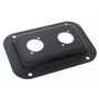 Black Connector Dish for Two XLR or Speakon Jacks - 3 1/2" x 5 1/8" D0604K.