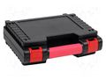 Case; transportation; black,red; ABS; 273x222x84mm NEWBRAND NB-45-27