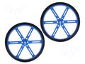 Wheel; blue; Shaft: D spring; push-in; Ø: 90mm; Shaft dia: 3mm; 2pcs. POLOLU POLOLU-1438