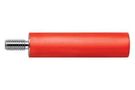 CONNECTOR, BANANA, JACK, 32A, RED, SCREW BU 2240 S NI / RT