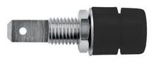 CONNECTOR, BANANA, JACK, 32A, BLACK, QC IBU 5568 NI / SW