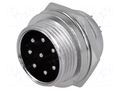 Connector: microphone; socket; male; PIN: 8; for panel mounting CLIFF FC684208
