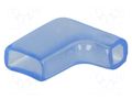 Terminals cover; 6.5mm; Ø: 4mm; angled; L: 17mm; PVC FIX&FASTEN F8040