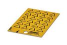 LABEL, PVC, BLACK / YELLOW, 25MM X 25MM 1014125