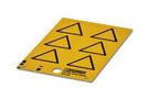 LABEL, PVC, BLACK / YELLOW, 50MM X 50MM 1014126