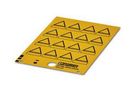 LABEL, PVC, BLACK / YELLOW, 25MM X 25MM 1014131