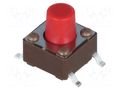 Microswitch TACT; SPST-NO; Pos: 2; 0.05A/12VDC; SMT; none; 2.6N DIPTRONICS DTSM-63R-V-B