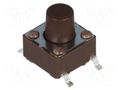 Microswitch TACT; SPST-NO; Pos: 2; 0.05A/12VDC; SMT; none; 1.6N DIPTRONICS DTSM-63N-V-B