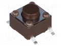Microswitch TACT; SPST-NO; Pos: 2; 0.05A/12VDC; SMT; none; 1.6N DIPTRONICS DTSM-62N-V-B