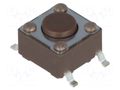 Microswitch TACT; SPST-NO; Pos: 2; 0.05A/12VDC; SMT; none; 1.6N DIPTRONICS DTSM-61N-V-B
