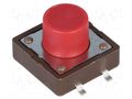 Microswitch TACT; SPST-NO; Pos: 2; 0.05A/12VDC; SMT; none; 2.6N DIPTRONICS DTSM-25R-V-B