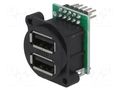 Connector: USB A; socket; for panel mounting,screw; pin header CLIFF CP30092