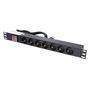 Extralink EXPDU7EU SW | Power strip | 19" 1U, 7 EU sockets, with switch, 2m, EXTRALINK EX.12967 5903148912967