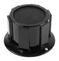 KNOB, ROUND SKIRTED W/DOT, 25.4MM, BLACK MP1601