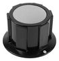 KNOB, ROUND SKIRTED, 25.4MM, BLACK MP1622