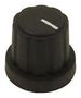 KNOB, ROUND SKIRTED, 19.3MM, BLACK MP3450