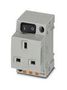 MAINS SOCKET, 2P+E, 13A, 250V, DIN RAIL 0804069