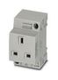 MAINS SOCKET, 2P+E, 13A, 250V, DIN RAIL 0804051