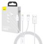 Quick Charge USB to M+L+C  Baseus Superior Data 3.5A 1m (White), Baseus P10320105221-00