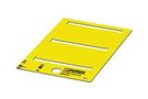 LABEL, PVC, YELLOW, 54MM X 85.6MM 0828860