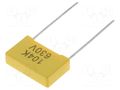Capacitor: polyester; 100nF; 630VDC; 15mm; ±10%; 18x5x11mm; MKT SR PASSIVES MPEB-100N15/630