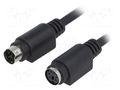 Cable; PS/2 socket,PS/2 plug; 5m; black; connection 1: 1 BQ CABLE CAB-PS2WG/5-BK