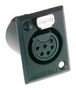 XLR CONNECTOR, JACK, 6POS, CHASSIS AC6AFPZB