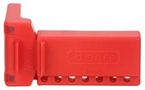 BALL VALVE LOCKOUT, POLYPROPYLENE, RED PSL-BV1