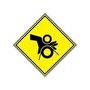 SAFETY SIGN, PET, 50.8MM W X 50.8MM H PPS0202B493