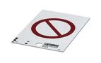 SAFETY SIGN, PVC, RED/WHITE, 100MM 1014218