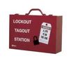 LOCKOUT STATION, METAL, RED PSL-STATION