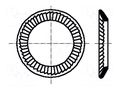 Washer; spring,externally serrated; M6; D=10mm; h=1.2mm; BN 792 BOSSARD B6/BN792